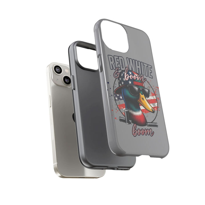 Red, White & Boom Duck iPhone Case – Patriotic Funny 4th of July Design