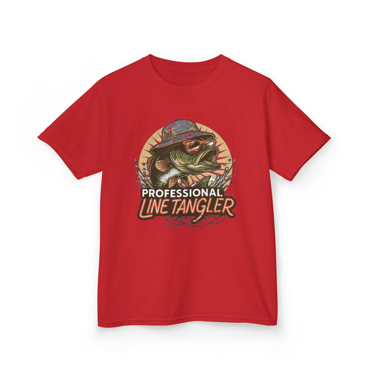 Boys’ “Professional Line Tangler” Tee – Bonehook Youth Fishing Humor Shirt