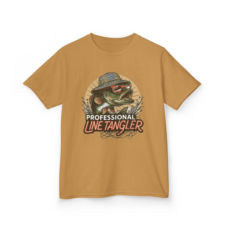 Boys’ “Professional Line Tangler” Tee – Bonehook Youth Fishing Humor Shirt