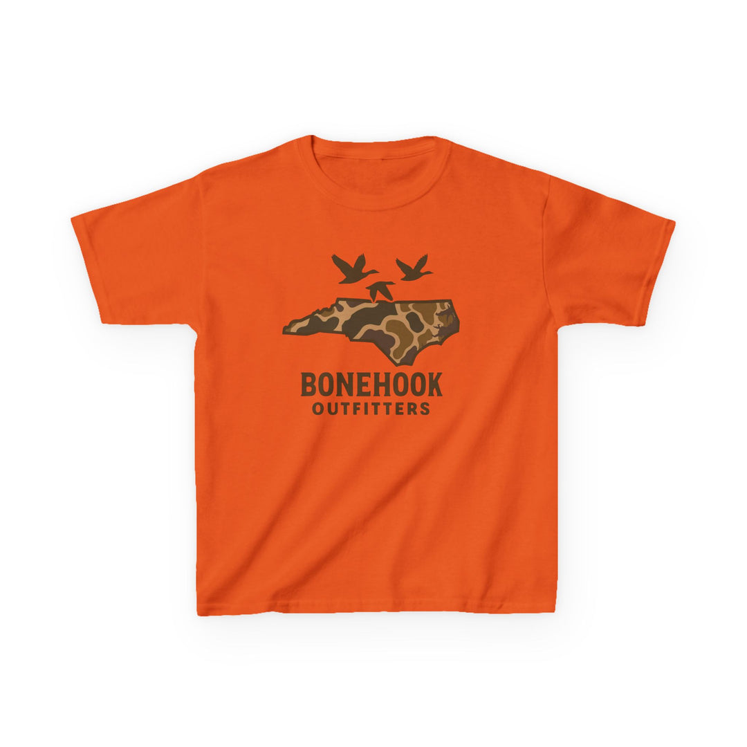 Boys’ NC Duck Camo Tee – Bonehook Youth Southern Pride Shirt