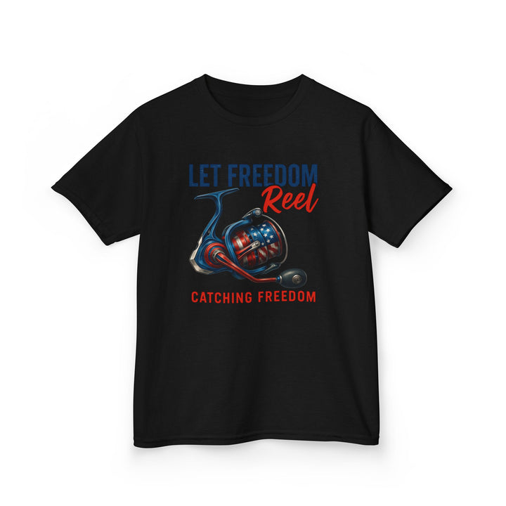 Boys’ Let Freedom Reel Tee – Patriotic Fishing Youth Shirt