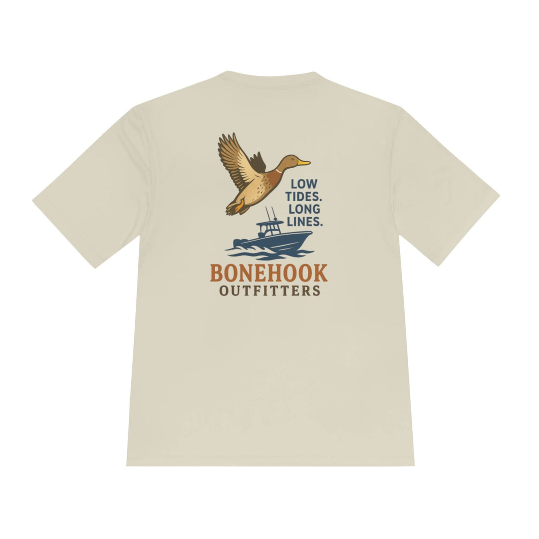 Low Tides, Long Lines Tee – Bonehook Duck & Offshore Boat Shirt