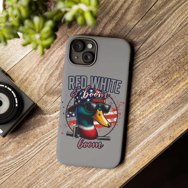 Red, White & Boom Duck iPhone Case – Patriotic Funny 4th of July Design