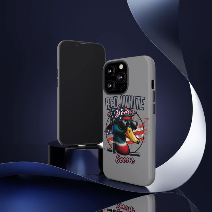 Red, White & Boom Duck iPhone Case – Patriotic Funny 4th of July Design