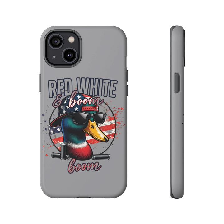Red, White & Boom Duck iPhone Case – Patriotic Funny 4th of July Design