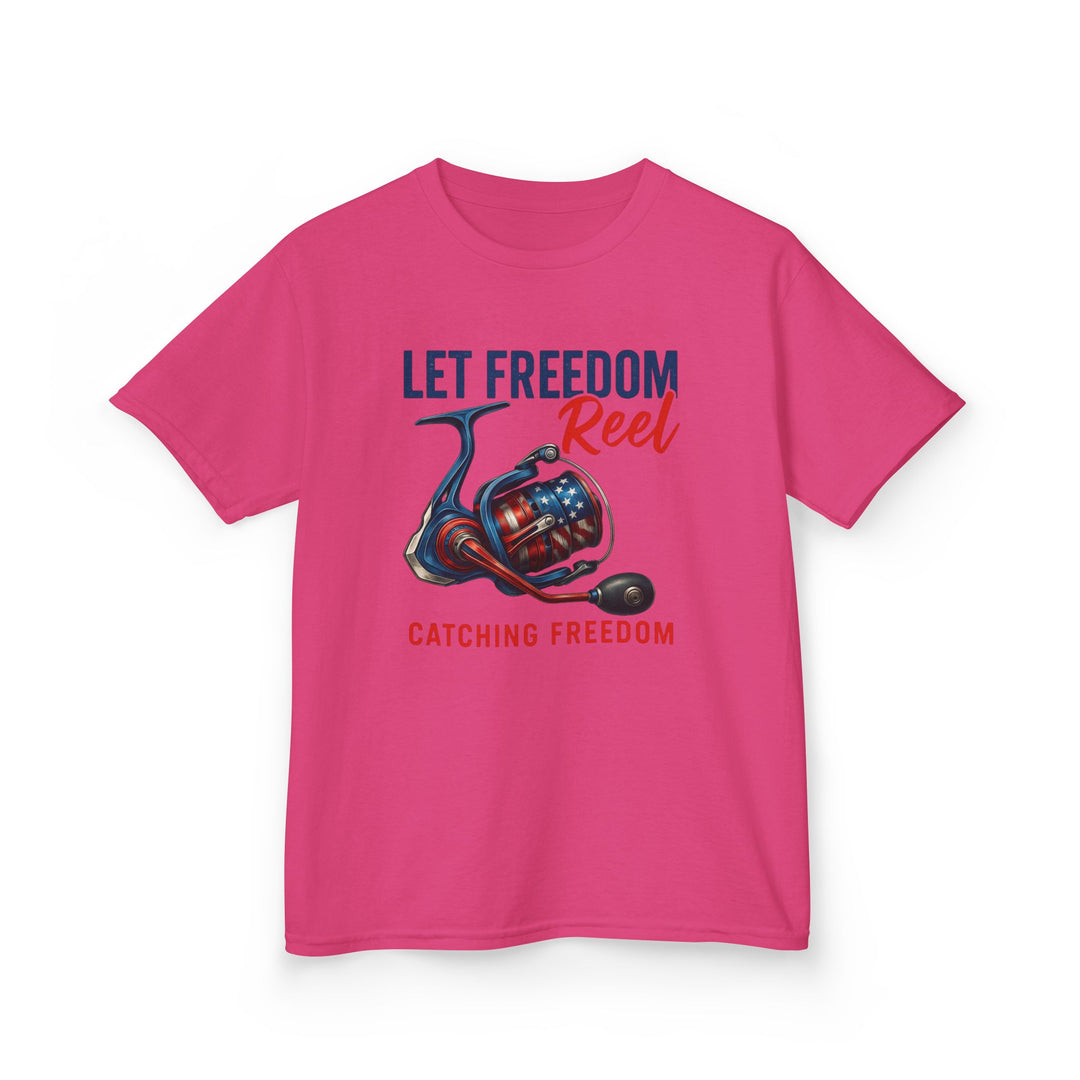 Boys’ Let Freedom Reel Tee – Patriotic Fishing Youth Shirt
