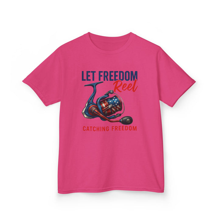 Boys’ Let Freedom Reel Tee – Patriotic Fishing Youth Shirt