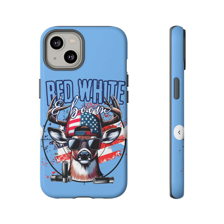 Red, White & Boom Deer iPhone Case – Patriotic Buck 4th of July Design