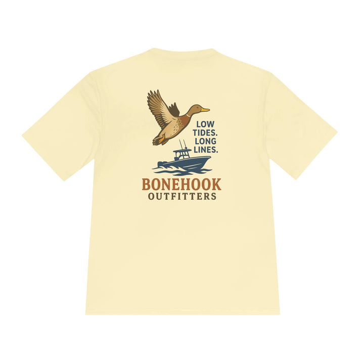 Low Tides, Long Lines Tee – Bonehook Duck & Offshore Boat Shirt