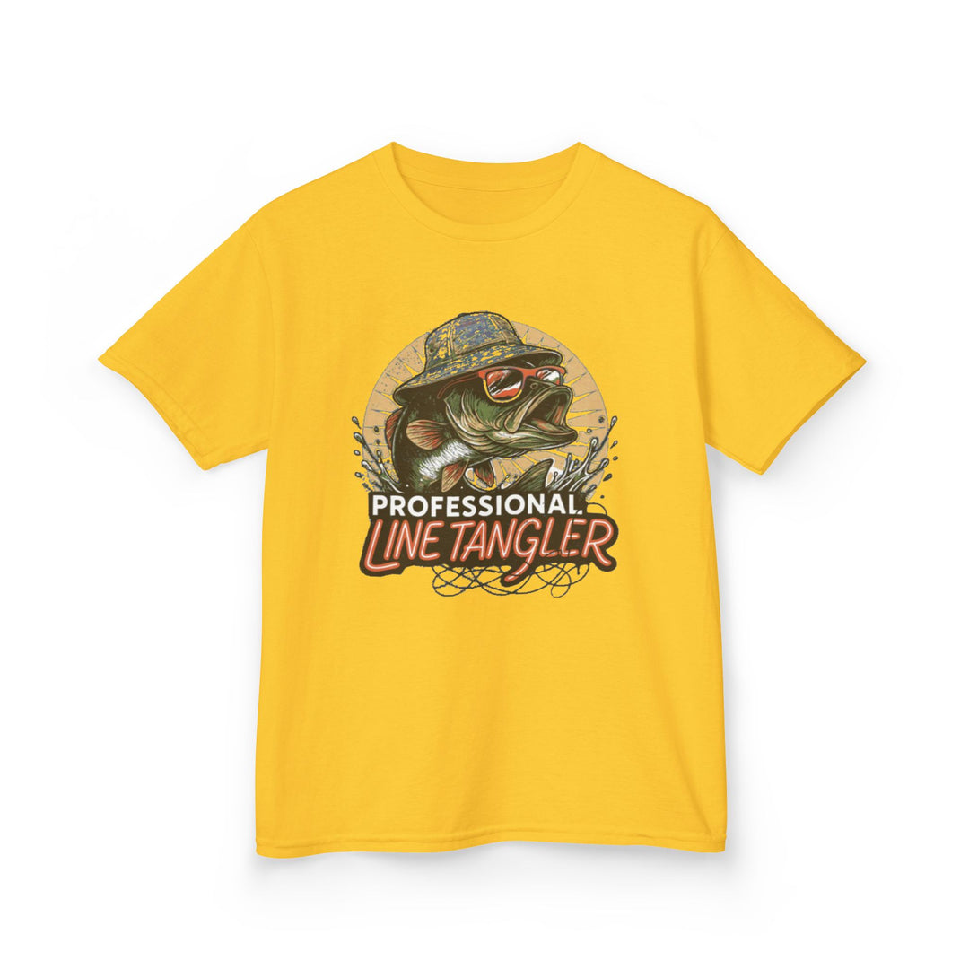 Boys’ “Professional Line Tangler” Tee – Bonehook Youth Fishing Humor Shirt