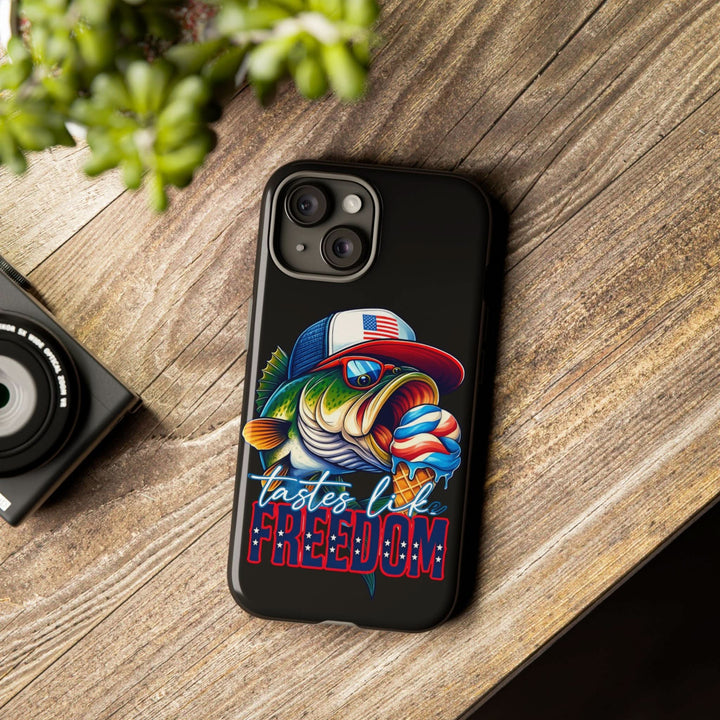 Tastes Like Freedom Bass iPhone Case – Patriotic Funny Ice Cream Design