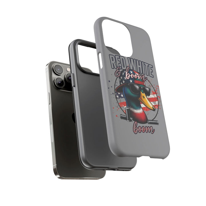 Red, White & Boom Duck iPhone Case – Patriotic Funny 4th of July Design