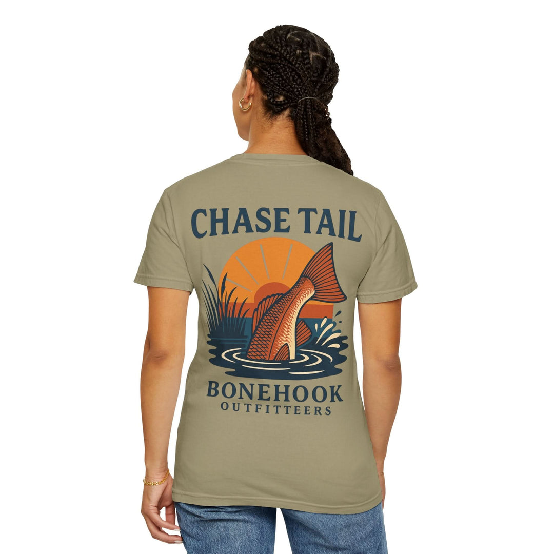 Chase Tail Tee – Bonehook Redfish Sunset Fishing Shirt