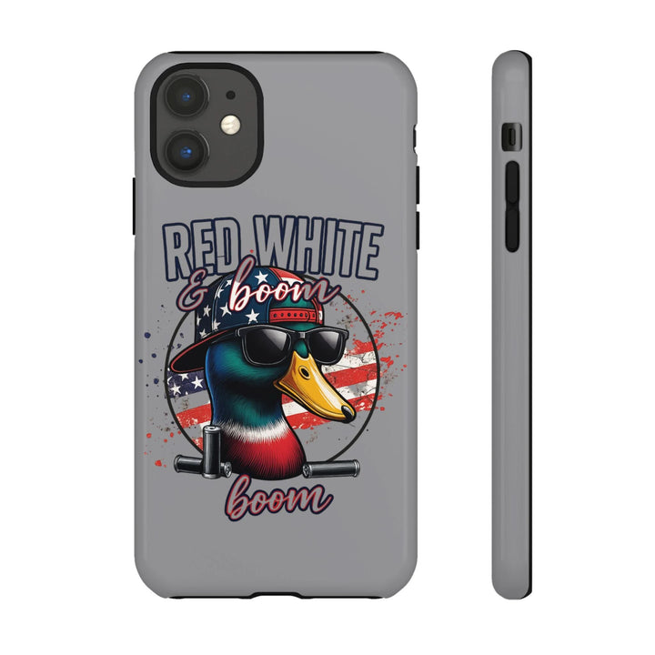 Red, White & Boom Duck iPhone Case – Patriotic Funny 4th of July Design