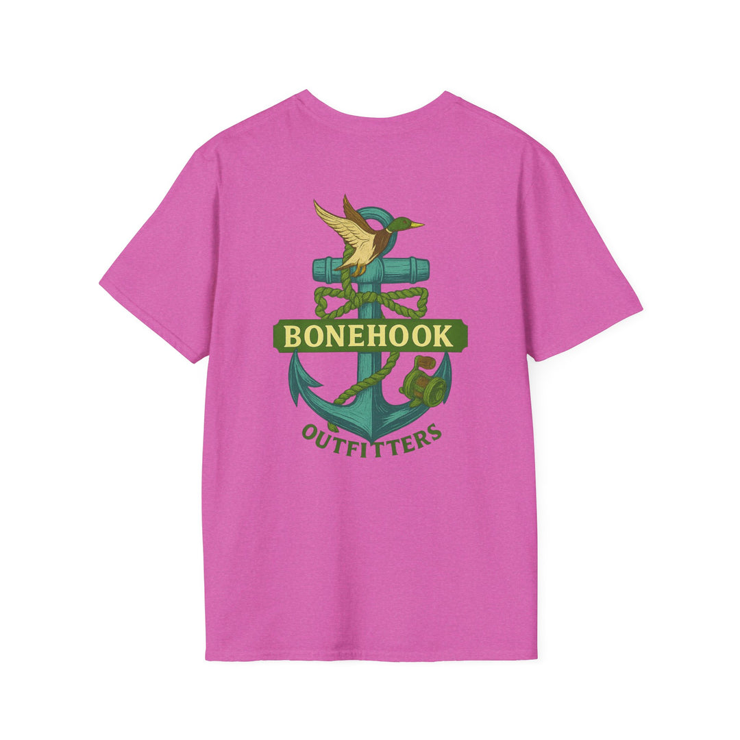Bonehook Outfitters Women's Mallard & Anchor Tee – Sage Green