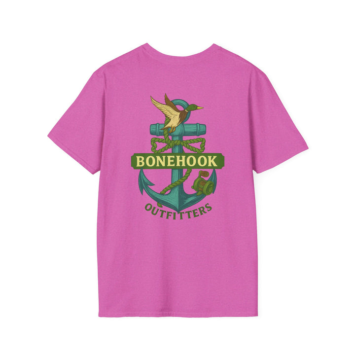 Bonehook Outfitters Women's Mallard & Anchor Tee – Sage Green