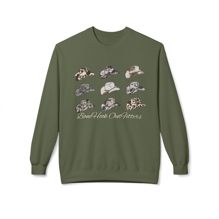 Bonehook Outfitters Camo Cowboy Crewneck – Women’s Southern Sweatshirt