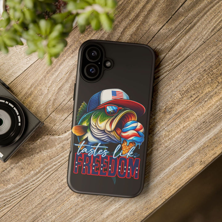 Tastes Like Freedom Bass iPhone Case – Patriotic Funny Ice Cream Design