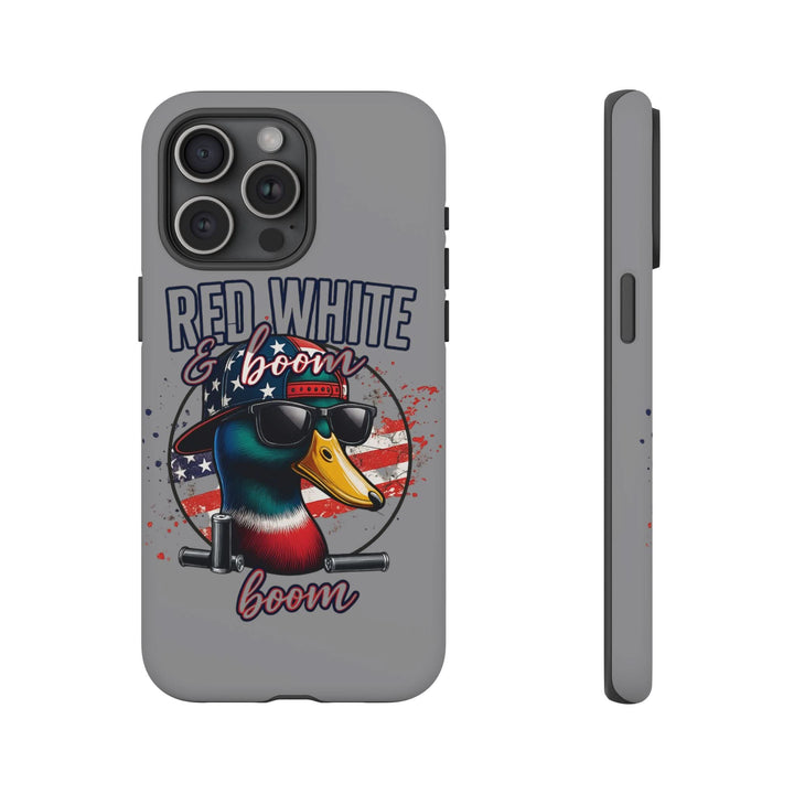Red, White & Boom Duck iPhone Case – Patriotic Funny 4th of July Design