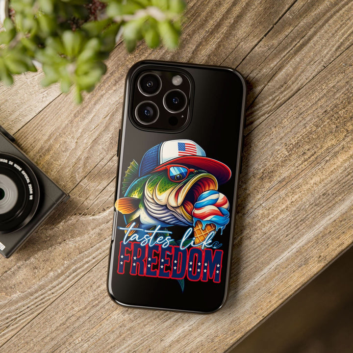 Tastes Like Freedom Bass iPhone Case – Patriotic Funny Ice Cream Design
