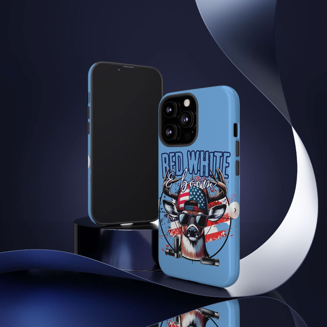 Red, White & Boom Deer iPhone Case – Patriotic Buck 4th of July Design