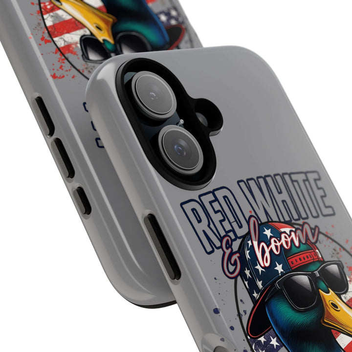 Red, White & Boom Duck iPhone Case – Patriotic Funny 4th of July Design