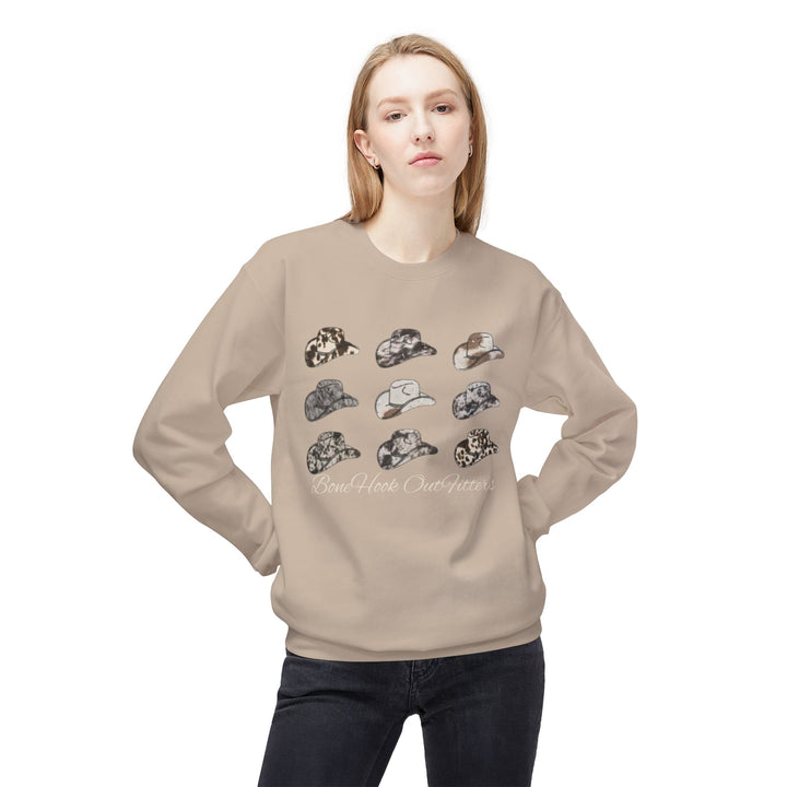 Bonehook Outfitters Camo Cowboy Crewneck – Women’s Southern Sweatshirt