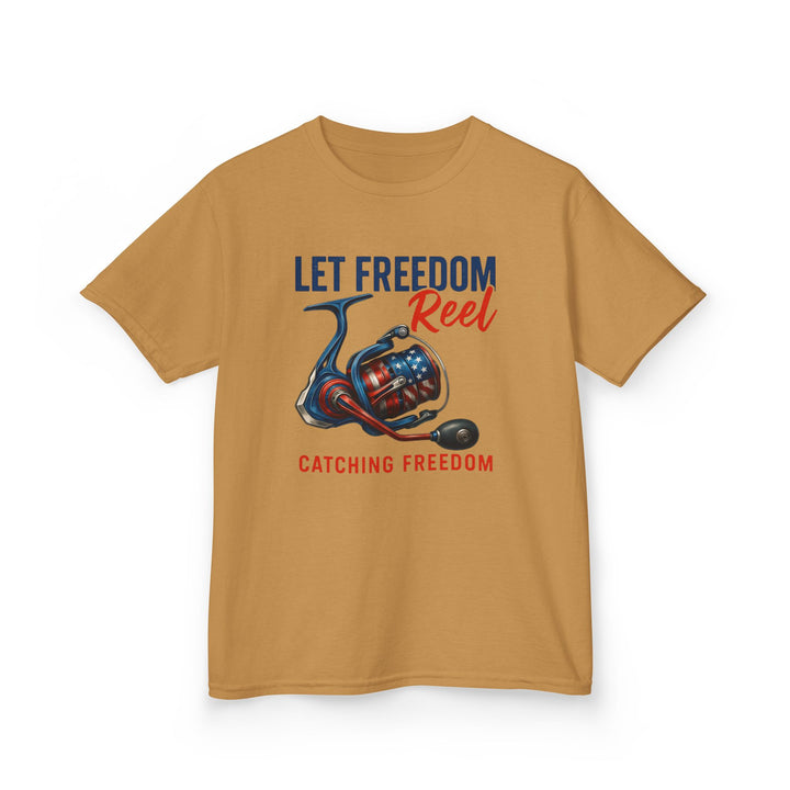 Boys’ Let Freedom Reel Tee – Patriotic Fishing Youth Shirt