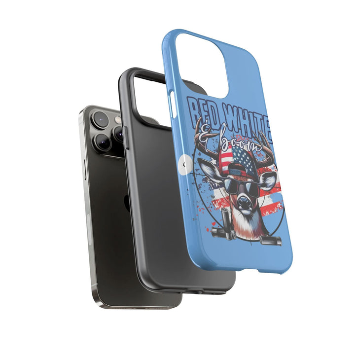Red, White & Boom Deer iPhone Case – Patriotic Buck 4th of July Design