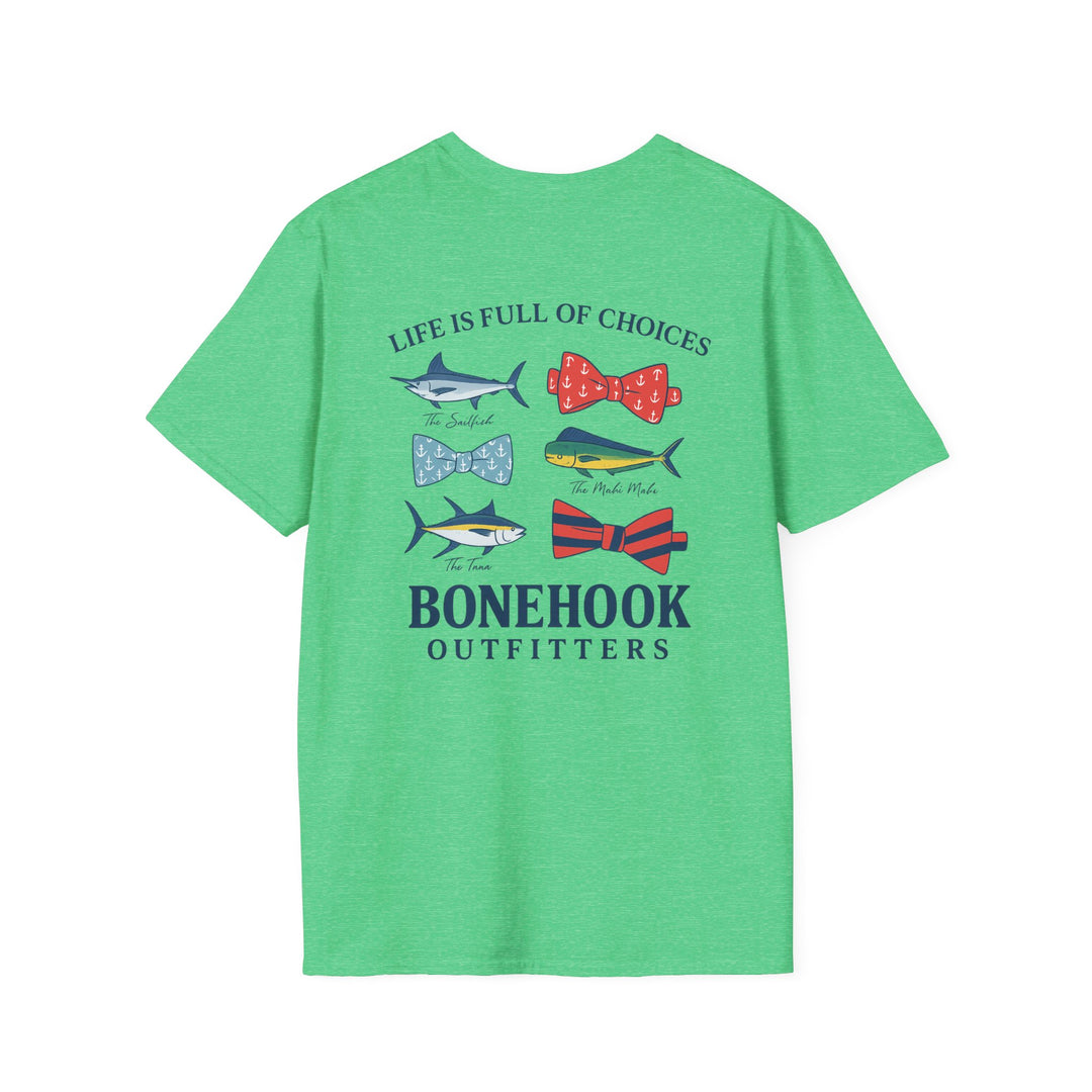 Women's "Life Is Full of Choices" Tee – Pink by Bonehook Outfitters
