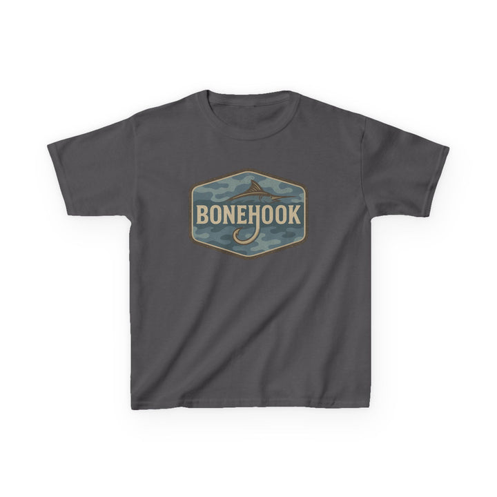 Boys’ Camo Hook Logo Tee – Bonehook Youth Outdoor Shirt
