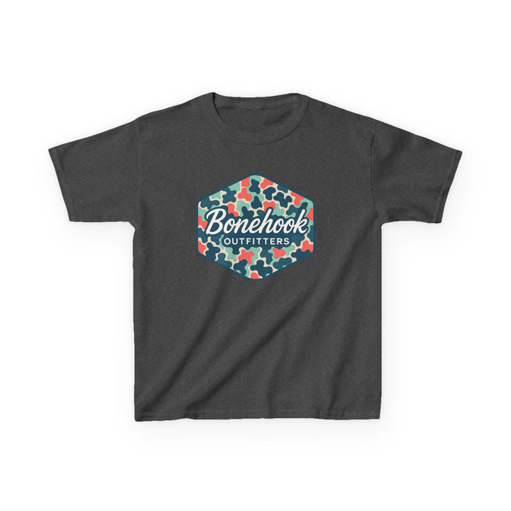 Girls’ Camo Logo Tee – Pink Bonehook Youth Shirt