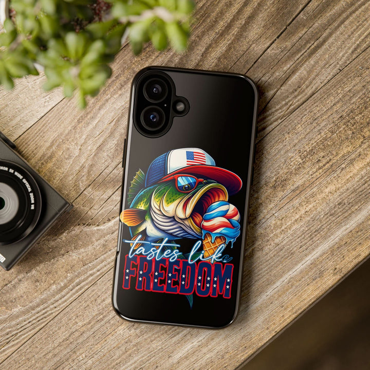 Tastes Like Freedom Bass iPhone Case – Patriotic Funny Ice Cream Design
