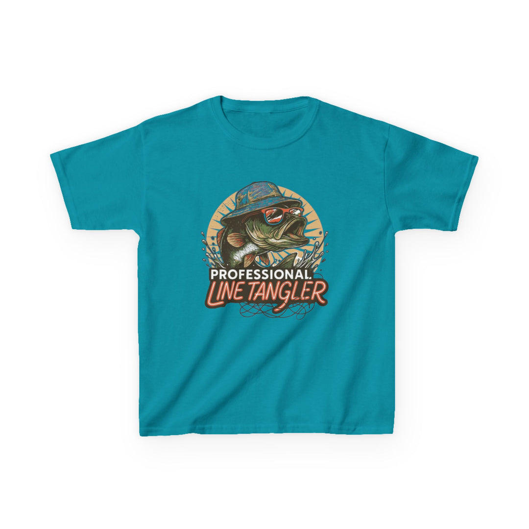 Boys’ “Professional Line Tangler” Tee – Bonehook Youth Fishing Humor Shirt