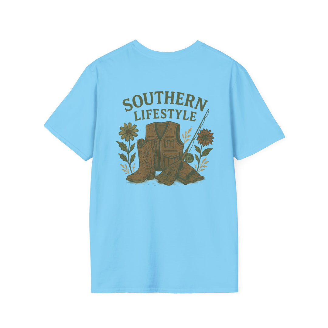 Southern Lifestyle Boot & Vest Tee – Women's Country Graphic (Mauve)