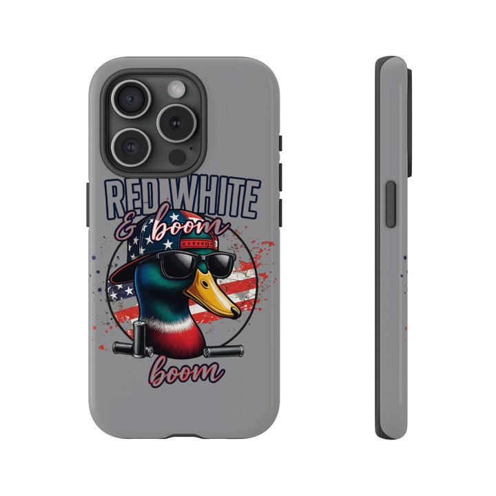 Red, White & Boom Duck iPhone Case – Patriotic Funny 4th of July Design
