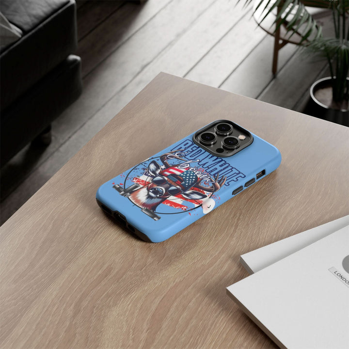 Red, White & Boom Deer iPhone Case – Patriotic Buck 4th of July Design
