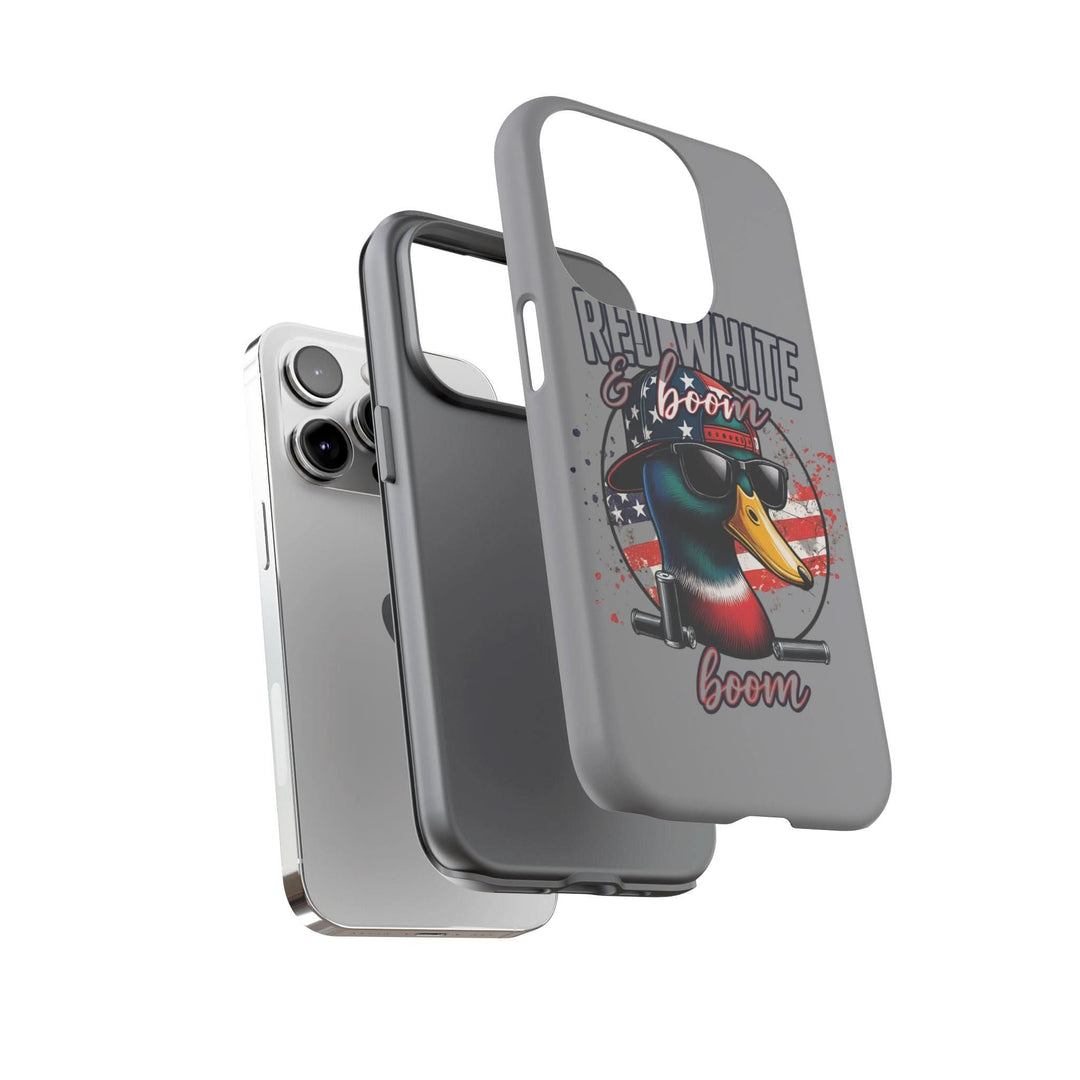 Red, White & Boom Duck iPhone Case – Patriotic Funny 4th of July Design