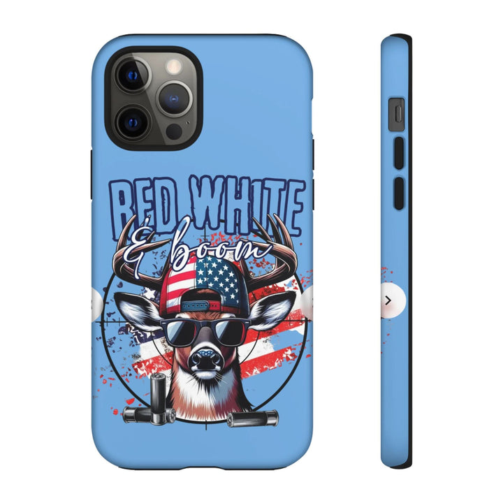 Red, White & Boom Deer iPhone Case – Patriotic Buck 4th of July Design