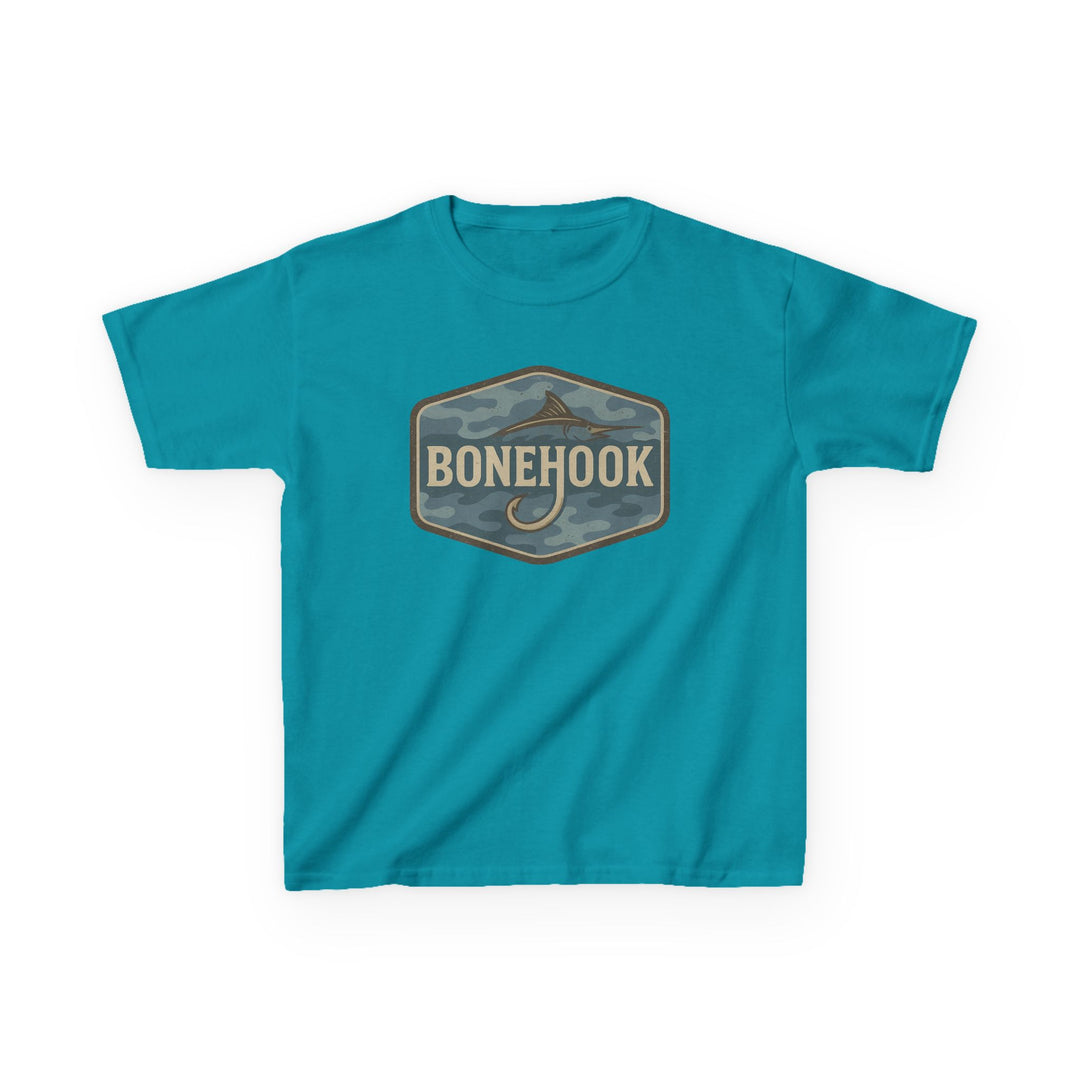 Boys’ Camo Hook Logo Tee – Bonehook Youth Outdoor Shirt