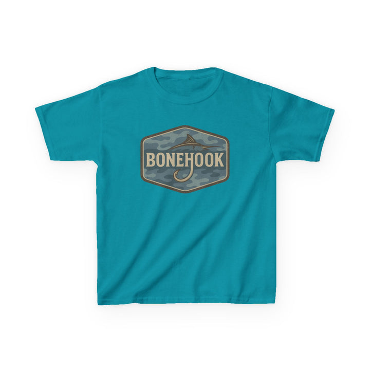 Boys’ Camo Hook Logo Tee – Bonehook Youth Outdoor Shirt