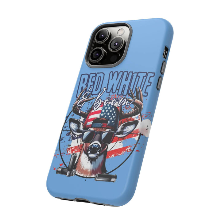 Red, White & Boom Deer iPhone Case – Patriotic Buck 4th of July Design