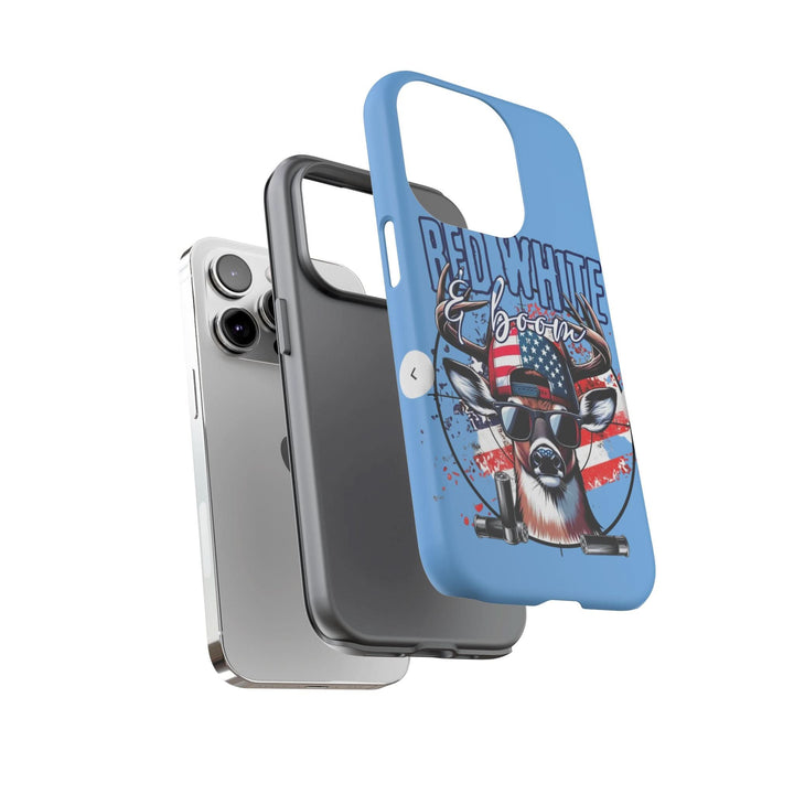 Red, White & Boom Deer iPhone Case – Patriotic Buck 4th of July Design