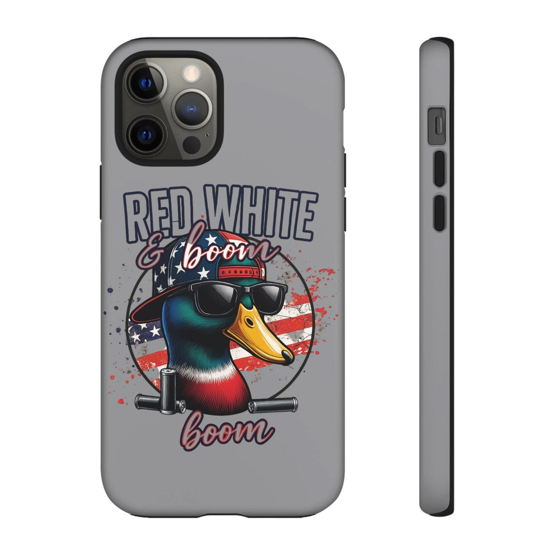 Red, White & Boom Duck iPhone Case – Patriotic Funny 4th of July Design