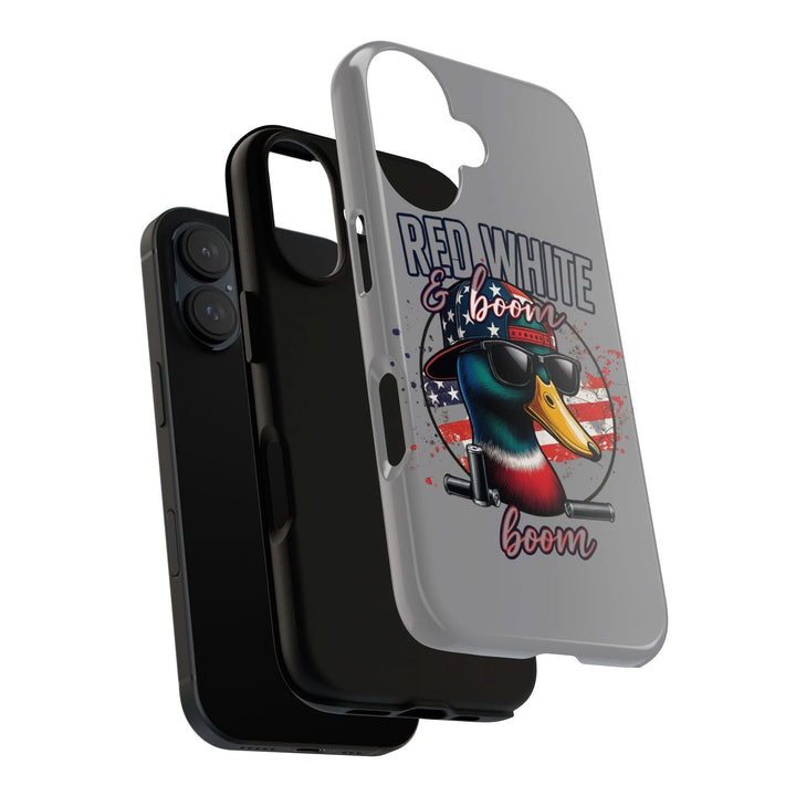 Red, White & Boom Duck iPhone Case – Patriotic Funny 4th of July Design