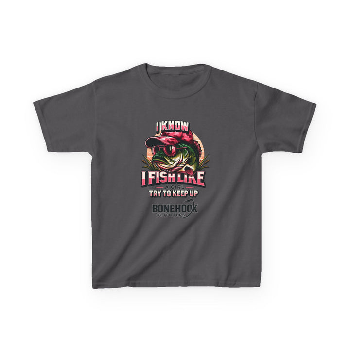 Girls’ “I Fish Like a Girl” Tee – Bonehook Youth Fishing Shirt