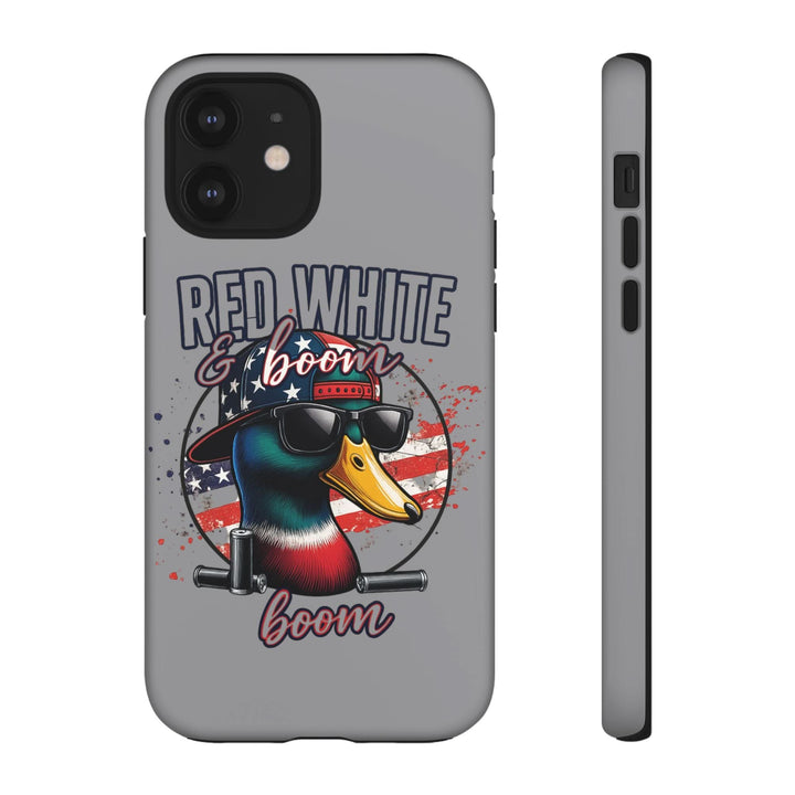 Red, White & Boom Duck iPhone Case – Patriotic Funny 4th of July Design