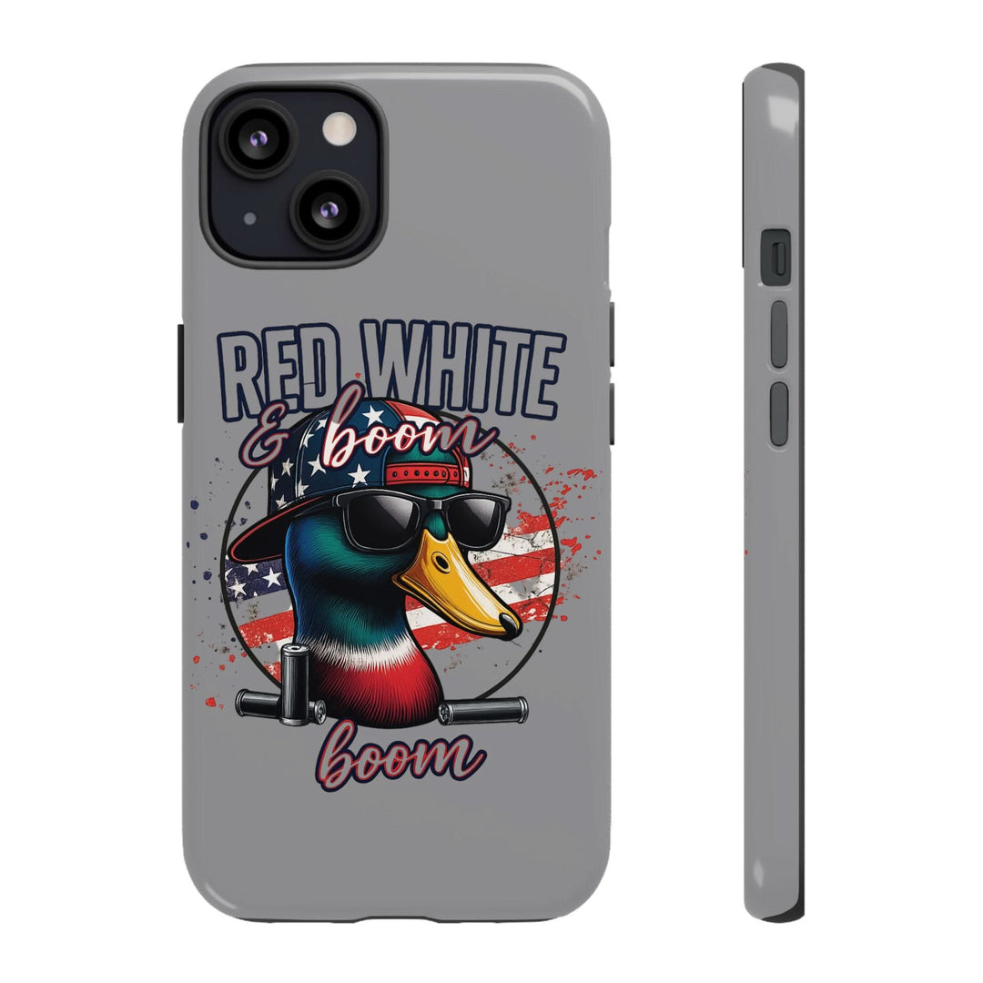 Red, White & Boom Duck iPhone Case – Patriotic Funny 4th of July Design