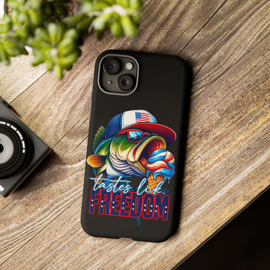 Tastes Like Freedom Bass iPhone Case – Patriotic Funny Ice Cream Design
