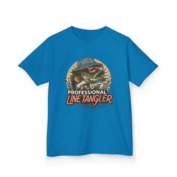 Boys’ “Professional Line Tangler” Tee – Bonehook Youth Fishing Humor Shirt